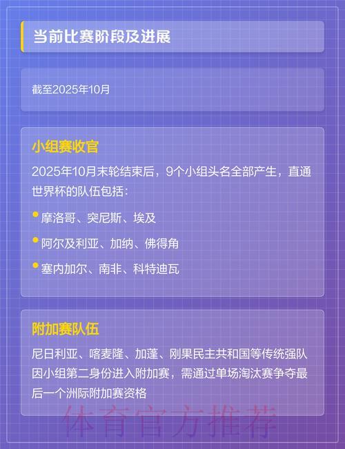 2026年世界杯预选赛：非洲区最新赛况全解析
